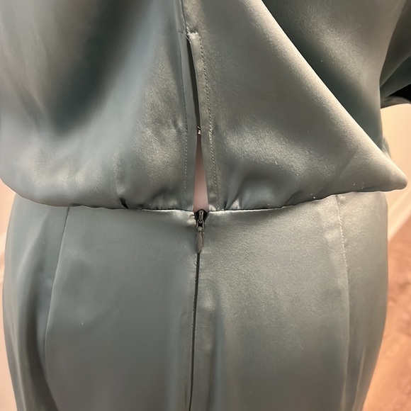 Elegant Asymmetrical Teal Dress - Picture 6 of 14